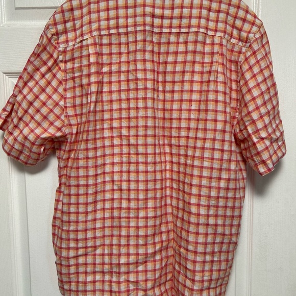 Tommy Bahama St. Croix Check Claret SS 100% Linen Button Up Shirt Size M - Picture 10 of 11